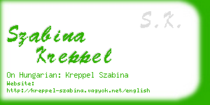 szabina kreppel business card